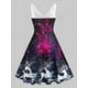 thumbnail image 2 of Vestido de Navidad de Talla Grande con Estampado de Alce de Panel de Encaje Rosegal Vestidos Estampados Tallas Grandes, 2 of 5