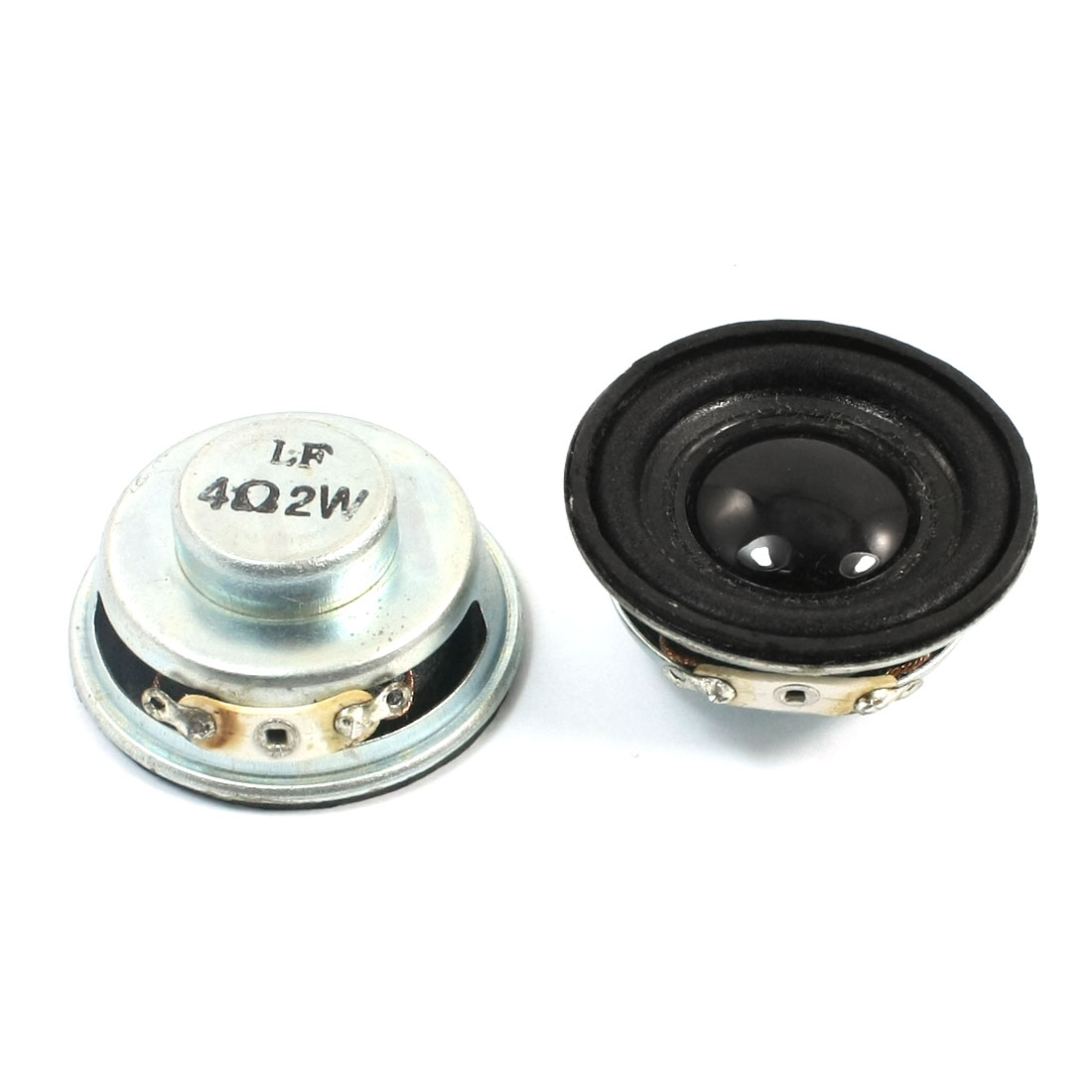 NEW LON0167 2 Pezzi Altoparlante Magnetico Ultrasottile 40mm 32 Ohm 0.5W Con Guscio Metallo Per Elettronica E Radio