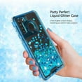 thumbnail image 5 of Case for Samsung Galaxy A11 Case Liquid Glitter Waterfall Heavy Duty Shockproof for Girls Women Cover - Teal, 5 of 7