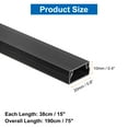 thumbnail image 2 of Uxcell 5Pcs Ocultador de Cables de Pared 15inx0.8inx0.4in Cubierta de Cable Autoadhesiva para Montaje en Pared, Negro, 2 of 7