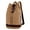 Coffee color, variant on Casual Canvas Bag Drawstring Bucket Backpack Multifunctional Large Capacity Basketball Backpack Fashion,Khaki