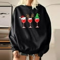 thumbnail image 4 of CEHVOM Women Christmas Print Loose O-Neck Long-Sleeved Fleece Oversized Sweatshirt Pullover, 4 of 8