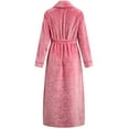 thumbnail image 2 of Richie House Women's Long Robe Plush Soft Warm Fleece Elegant Lounger Collar Style Bathrobe Housecoat Sleepwear for Ladies RHW2881, 2 of 3