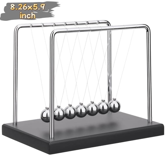 Newtons Cradle Kinetic Balance Balls 7 Beads - Home Office Table Desktop Decoration