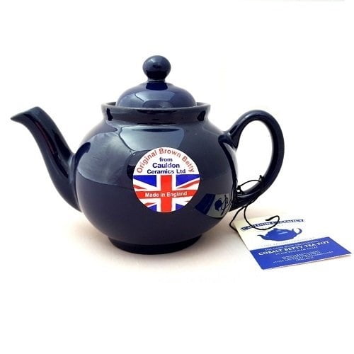 Hand made Original 2 Cup Brown Betty Teapot in Cobalt Blue (Cobalt