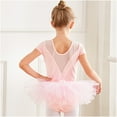thumbnail image 6 of Odeerbi Ballet Leotards For Girls Gymnastics Leotards Baby Girls Children's Dance Clothes Summer Short Sleeves Training Clothes One-piece Performance Skirt Set Pink, 6 of 9