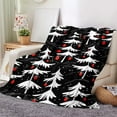 thumbnail image 2 of Christmas Blanket 100 cm x 150 cm Printed Flannel Throw for Kids and Adults – Festive Snowflake Tree Penguin Design – Machine Washable Polyester, 2 of 6