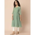 thumbnail image 3 of Sage Green Foil Angrakha Kurta, 3 of 6