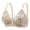 Beige #027, variant on Floral Print Wireless Lace Bra for Women Adjustable Strap Breathable Comfort Daisy Bra No Underwire Jelly Bras, 40