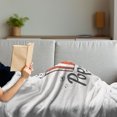 thumbnail image 3 of Movie Theater Soft Flannel Fleece Throw Blanket, Sketch Design Cinema Snack US Fast Food Pop Corn Art, Cozy Plush for Indoor and Outdoor Use, 50" x 60", Charcoal Grey Vermilion, by Ambesonne, 3 of 5