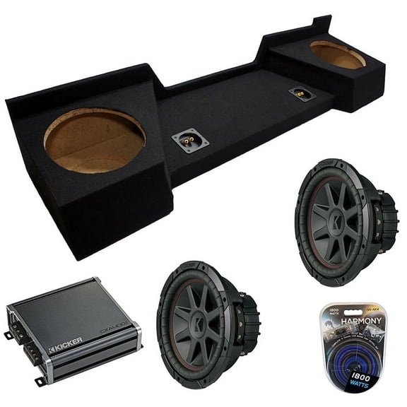 Kicker Chevy Silverado 07-12 43CVR104 10" Sub, 46CXA4001 800W Amp & Sub Box