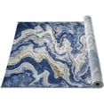 thumbnail image 4 of HR Abstract Rugs Boho abrash Rugs Marble Theme Mocha Gray Navy Blue Bone and Multi Color Luxury Livingroom Carpet Thick Pile and Ultra Soft Non-Shedding Rug, 4 of 7