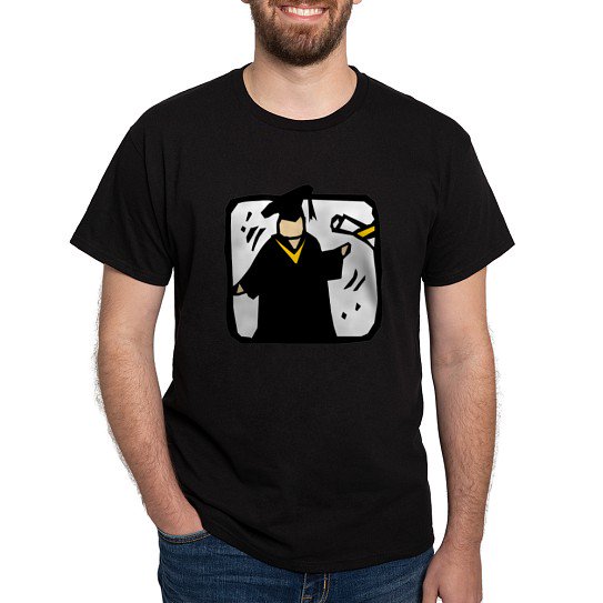 CafePress - Graduate Receiving Diploma Graduation T Shirt - Men's Classic Cotton T-Shirts