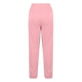thumbnail image 5 of Linen Cropped Pants Women High Waisted Straight Leg Fall Pants for Seniors Casual Loose Long Trouser with Pockets, 5 of 7