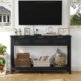thumbnail image 5 of Furnihold 51.2"W Rattan Console Table with Power Outlet, Wood Boho Entry Table with 3 Drawer for Living Room, Black, 5 of 7