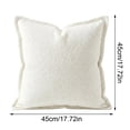 thumbnail image 3 of Pillow Cover Chenille Thick Soft Solid Color Pillowcase 1 Pack Cream Apricot For Sofa Couch Bedroom Decor, 3 of 9
