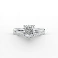 thumbnail image 4 of SOLITAIRE JEWELS 2CT Cushion Moissanite Hidden Halo Engagement Ring Solid 18k White Gold, 4 of 5