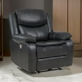 thumbnail image 6 of Susan Power Recliner, Dark Gray Faux Leather, USB Port, Pillow Top Arms, 6 of 6