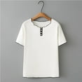 thumbnail image 2 of ZyeKqe Women Short Sleeve Plus Size T Shirts Crew Neck Tops Casual Loose Fitted Summer Tee Blouse, 2 of 9