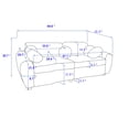 thumbnail image 4 of Living Room Corduroy Sofa | Supportive Cushions for Relaxing | Using Solid + Manufactured Wood | Easy to Put Together, 4 of 5