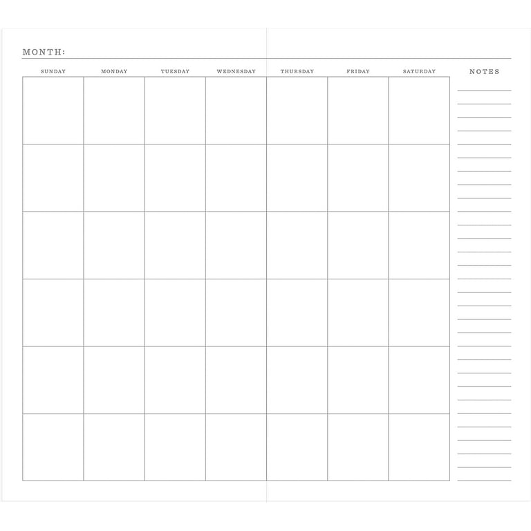 Echo Park Black Watch Plaid Travelers Notebook Weekly Calendar Insert