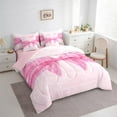 thumbnail image 3 of Manfei Cute Pink Twin Bedding Sets 7pcs for Girls, Princess Bow-Tie Bedding Comforter Set, Cartoon Bow Ribbon Sheet Sets, Luxury Bedroom Decor, 3 of 8