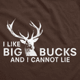 thumbnail image 2 of Mens I Like Big Bucks and I Cannot Lie Funny Deer Hunting Humor T shirts for Men Graphic Tees, 2 of 7