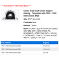 thumbnail image 2 of Center Drive Shaft Center Support Bearing - Compatible with 1959 - 1960 International B120, 2 of 2