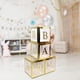 thumbnail image 2 of Cajas de globos transparentes reutilizables para fotografía con letras para niñas y niños BEBÉ dorado, 2 of 9