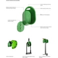thumbnail image 3 of Cycloc Loop Elegant Wall Mount Helmet and Accessory Bike Storage - Green, 3 of 3