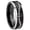 Black 2 Tone Beveled Edge, variant on Baseball Concave Black Tungsten Men Ring 10MM