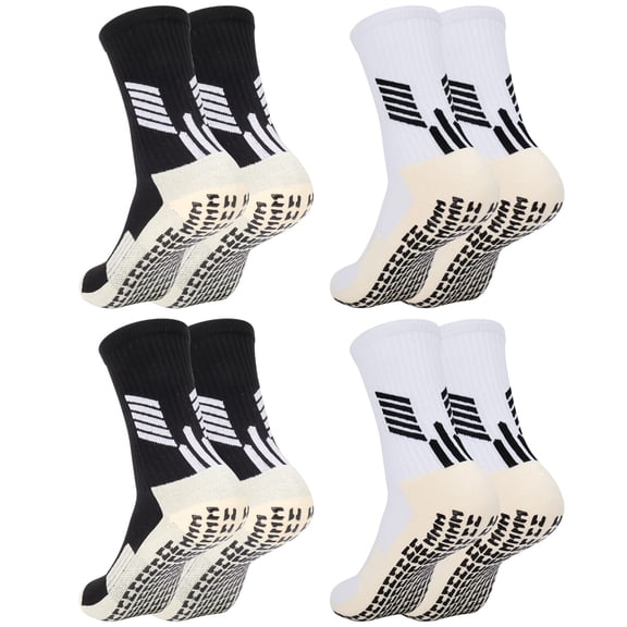 4 Pack Soccer Socks Men Anti Slip Football Socks Youth Gain the Edge Anti Slip Blister Socks for Kids Women
