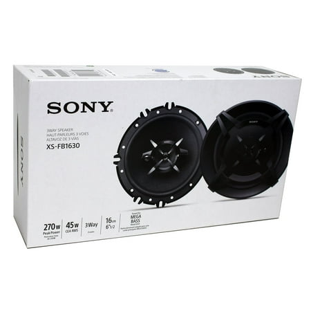 Sony - 6-1/2" 3-Way Car Speakers with Mica Reinforced Cellular (MRC) Cones (Pair) - Black/Graphite