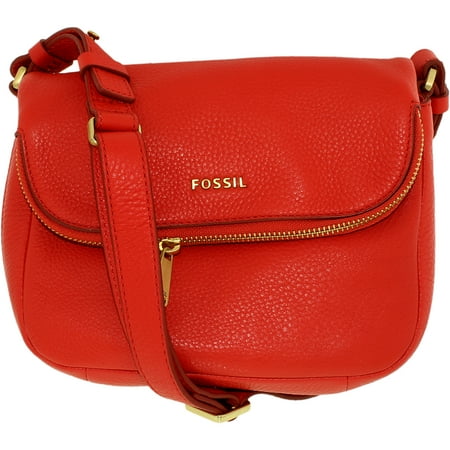 UPC 723764505986 product image for Fossil Women's Preston Small Flap Leather Cross-Body Baguette - Tomato | upcitemdb.com