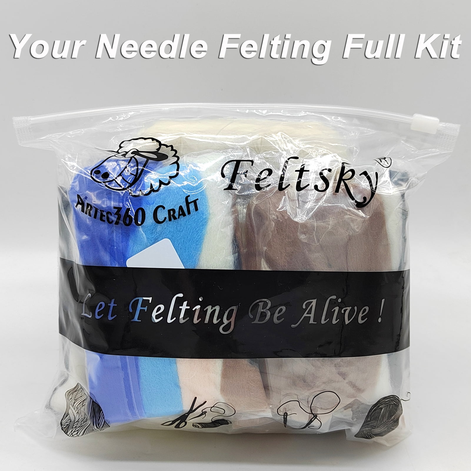 Feltsky Nativity Needle Felting Kits for Beginners Gift for Mother's Day Birthday Present Craft Kits
