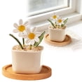 thumbnail image 2 of Personalized Mini Birth Month Flower Pot, Small Ceramic Vase Table Decor with Colorful Floral Design, Cute Indoor Home Desk Decoration for Living Room Office, Mother's Day Gift for Women Mom, 2 of 5