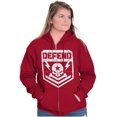 thumbnail image 3 of Defend Freedom Skull Crossbones 2A Zip Up Hoodie Men's Women's Brisco Brands L, 3 of 6