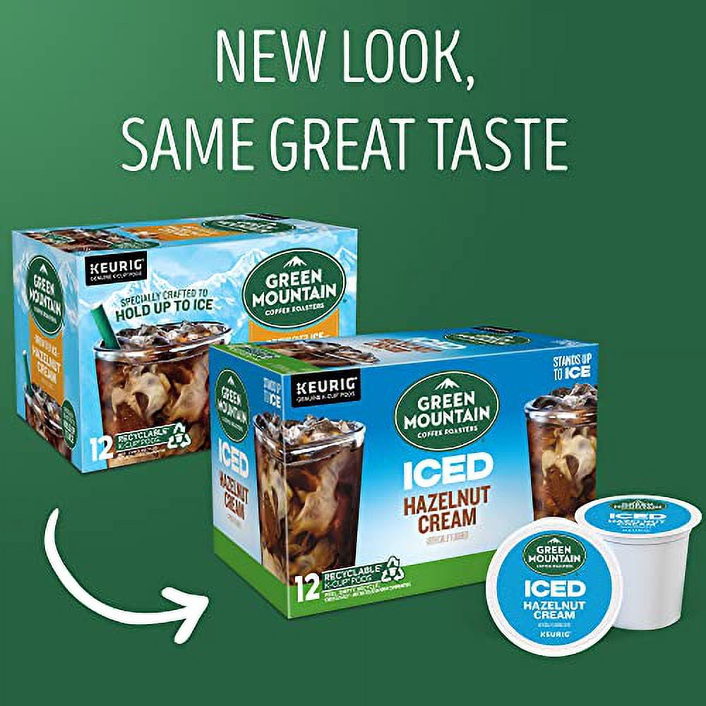 Green Mountain Coffee Roasters .. Brew Over Ice Hazelnut .. Cream, Single Serve Keurig .. K-Cup Pods, Flavored Iced .. Coffee, 72 Count