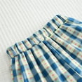 thumbnail image 7 of Eltusu Girls Outfit Sets, Plaid Sleeveless Elastic Waist Summer Tops and Shorts Set Sky Blue Size 1-2 T, 7 of 7