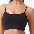 thumbnail image 3 of Bosfbaoi Women's Thin Strap Scoop Neck Sports Bra, Medium Support Padded Seamless Bra, Breathable Moisture Wicking Workout Bra for Yoga Gym, 3 of 6