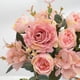 thumbnail image 3 of 6 ramos de peonías artificiales bordadas, 8 ramos de rosas artificiales, decoraciones colgantes para interiores y exteriores, rosa claro, 3 of 4