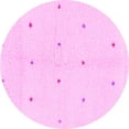 thumbnail image 1 of Ahgly Company Indoor Round Solid Pink Modern Area Rugs, 6' Round, 1 of 4