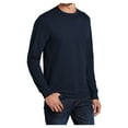 thumbnail image 4 of Mens Long Sleeve Core Blend Cotton/Polyester Tee Navy 4X-Large, 4 of 6
