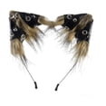 thumbnail image 4 of Diadema con orejas de gato para Halloween, accesorio decorativo de moda para mascaradas Vidrio amarillo, 4 of 8
