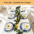 thumbnail image 5 of Blue Grey Ombre Round 15 Inch Placemats Set of 4, Abstract Vintage Oil Painting Gradient HeatResistant Non Slip Place Mats for Dining Table, Wipeable Braided Kitchen Table Mats for Housewarming, 5 of 9