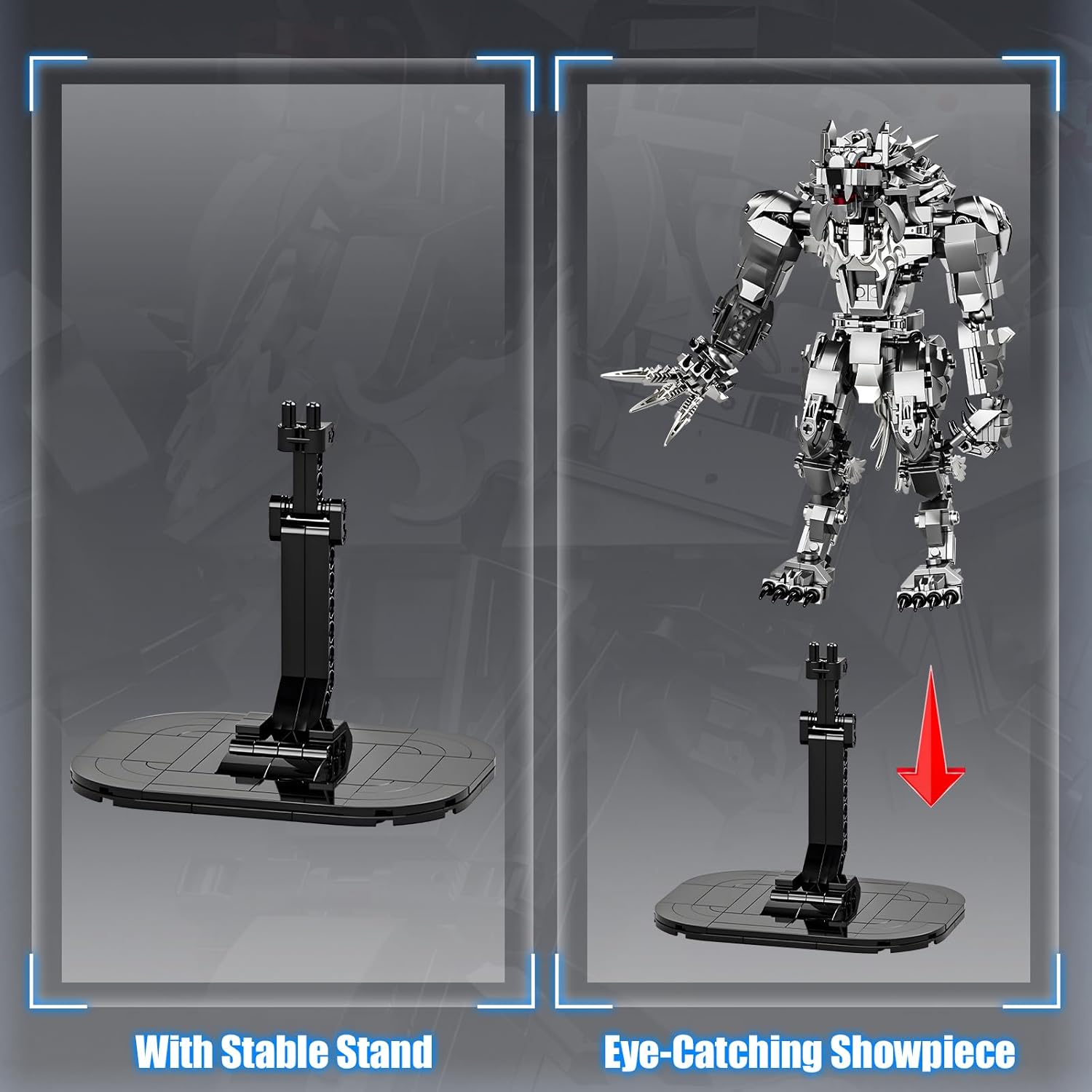 Werewolf Mech Building Set for Adults, Wolf by Night Monster Model Building Blocks Kit with Base for Home Display,813 Pieces