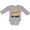 AC-Heather Grey, variant on First Birthday Hawaiian Pineapple Girls Long Sleeve Baby Bodysuit