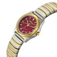 thumbnail image 2 of BERNY Small Watches for Women, Dainty Quartz Analog Watch with Two Tone Stainless Steel Expansion Band, Date Calendar, Waterproof, Tools Included, Thin Women's Bracelet Watch (Red), 2 of 7