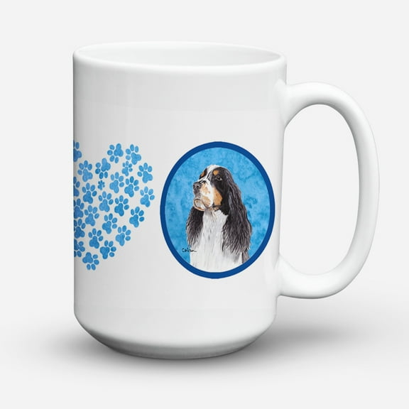 Carolines Treasures SC9134BU-CM15 Blue Springer Spaniel Coffee Mug 15 oz 15 ounce multicolor