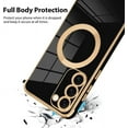 thumbnail image 3 of for Samsung Galaxy S23 5G Case [Support Magsafe] Magnetic Plating Luxury Elegant Case Camera Protector Soft Shockproof Protective Corner Back Cover Galaxy S23 Case for Women -Black, 3 of 11